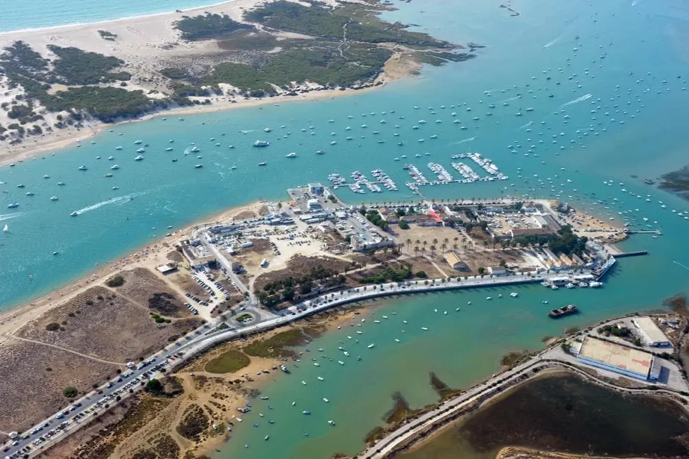 aerial view sancti petri cadiz